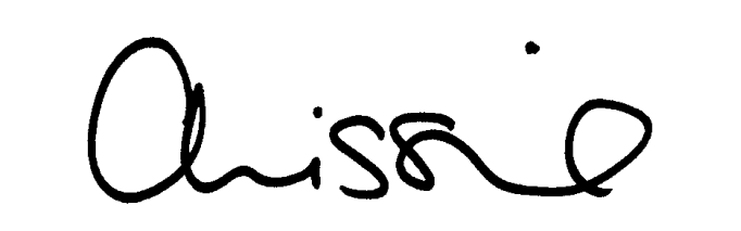 a close up of a black and white photo of a person's signature